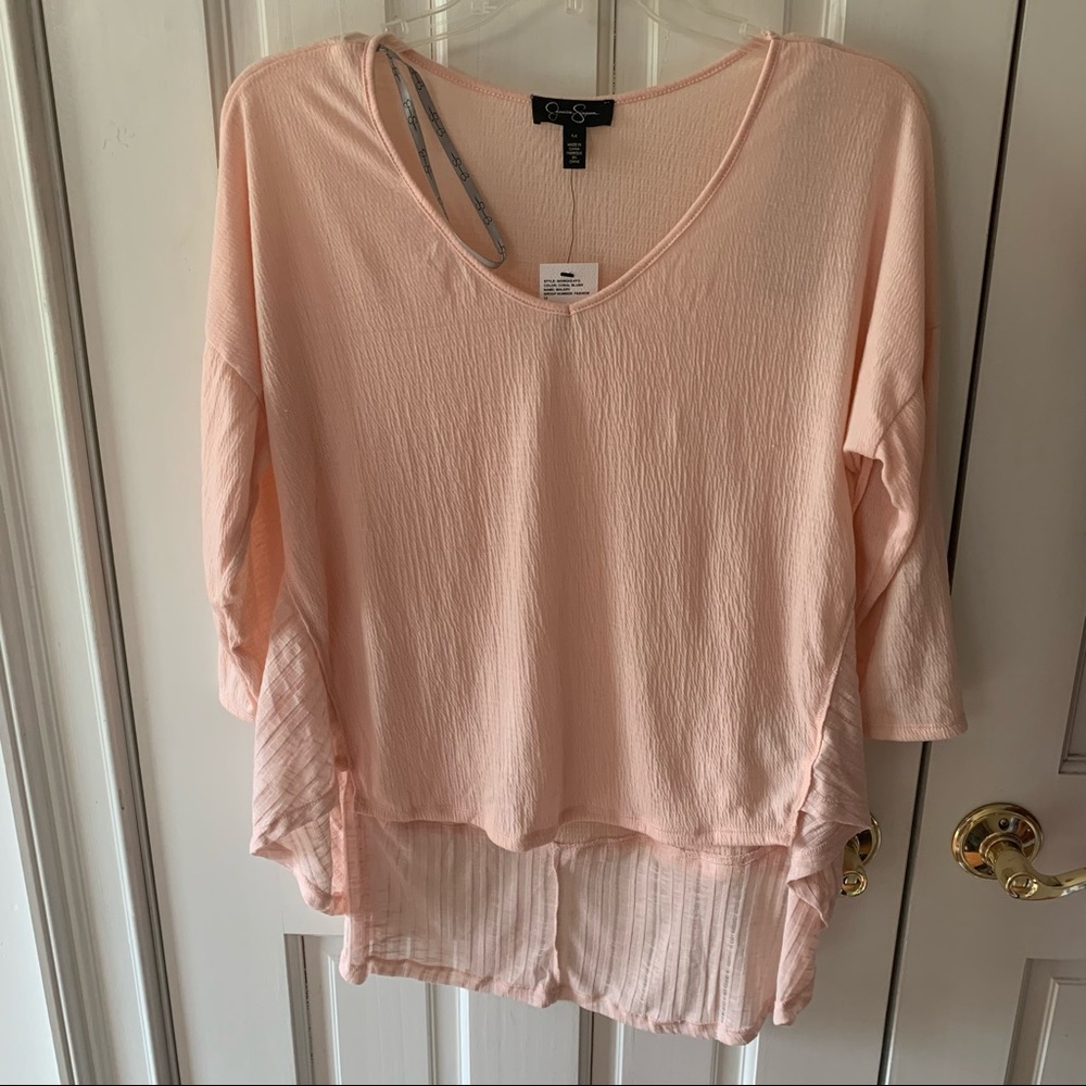 NWT JESSICA SIMPSON Coral Malery High/Low Top Sz M